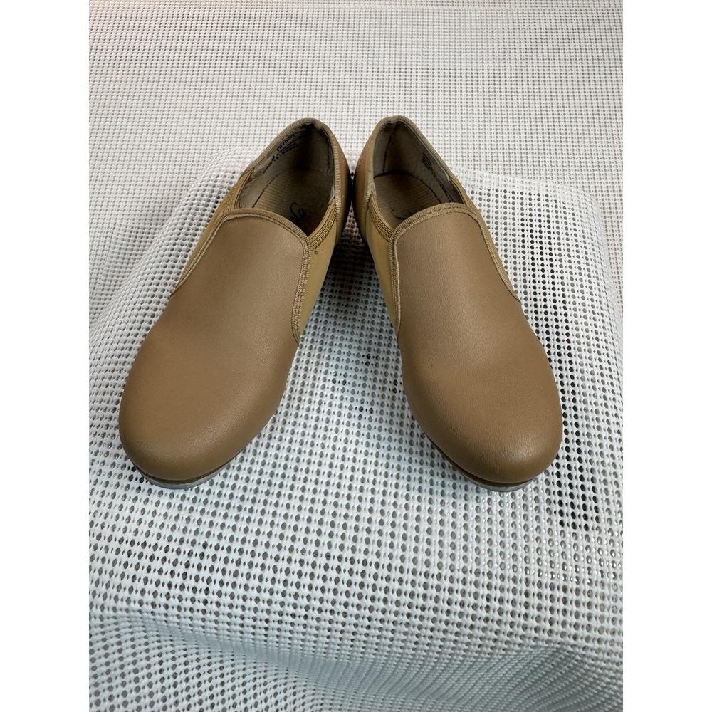 Theatricals T9100C Tan Slip On Tap Shoes Womens Size 13 Dance Practice Stage